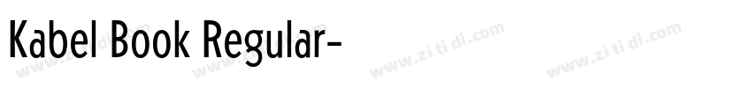 Kabel Book Regular字体转换
